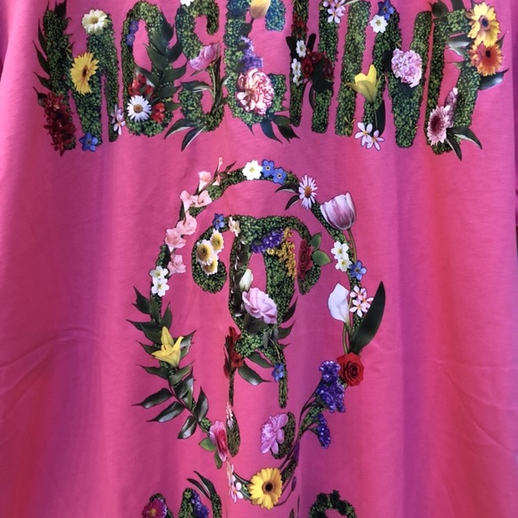 Brand New Moschino Floral Logo Print T-Shirt - Picture 2 of 3